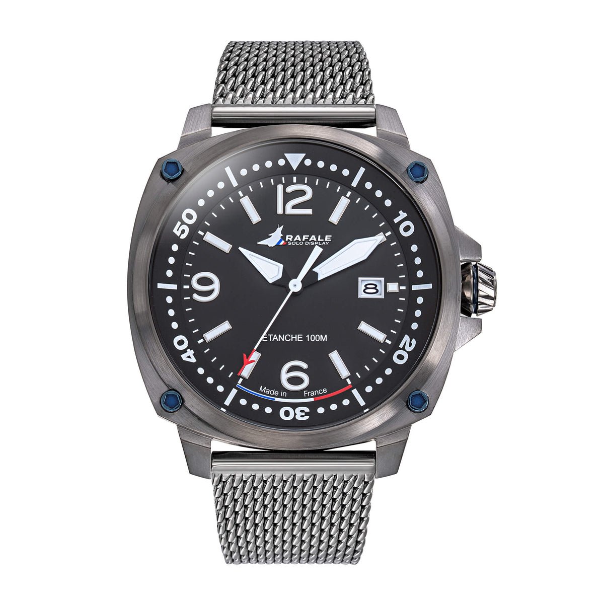 Montre Rafale Solo Display PILOTE Acier Cadran noir 666036