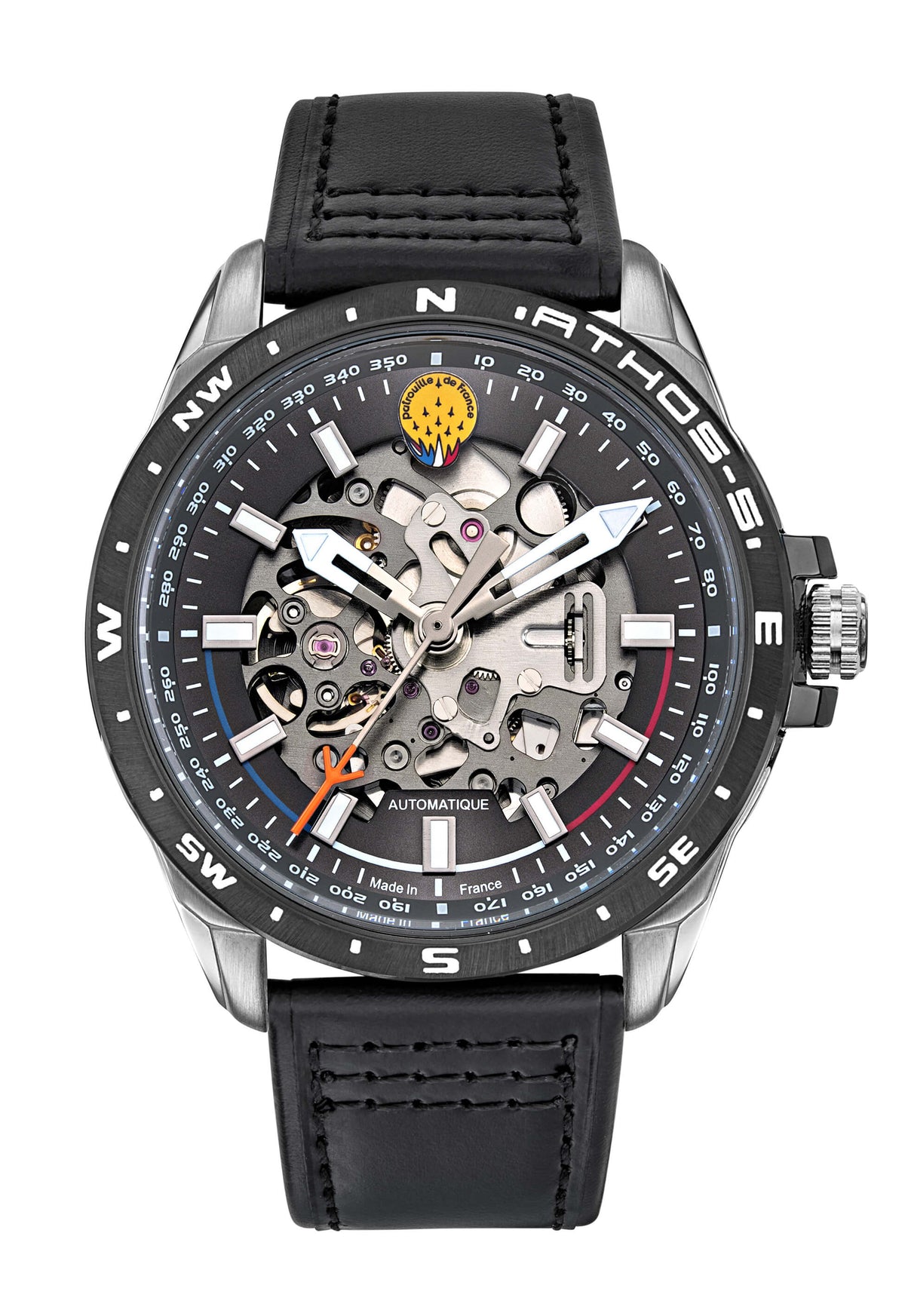 Montre Automatique Cadran et Cuir Noir A5-100PRS-668116
