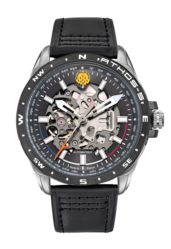 Montre Automatique Cadran et Cuir Noir A5-100PRS-668116