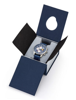 Montre Chronographe Athos1 Cadran Bleu Cuir Bleu A1-100l-668145