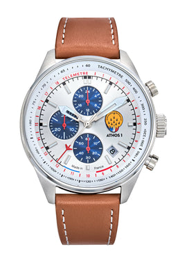 Montre Chronographe Athos1 Gris Cuir Marron A1-100l-668146