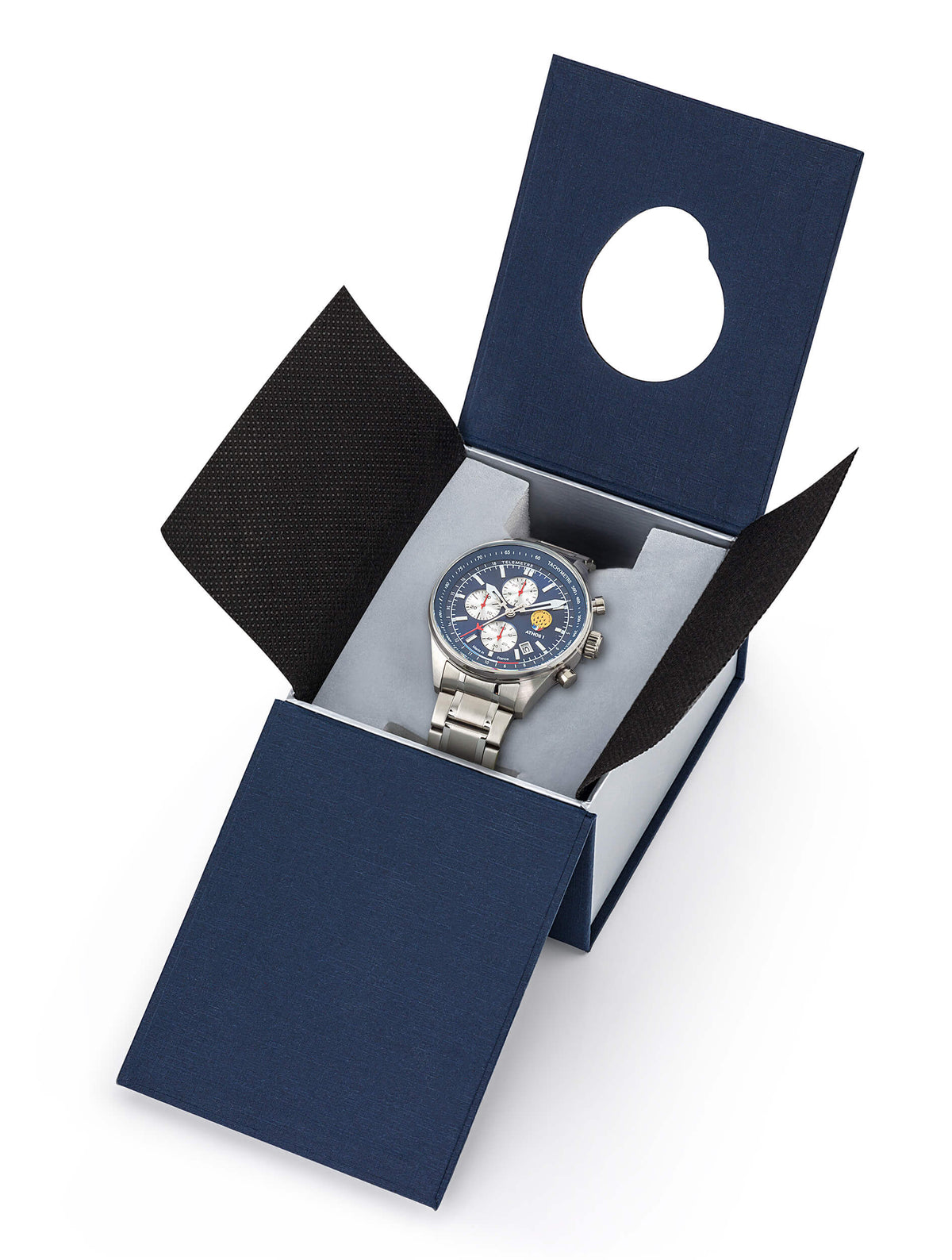 Montre Chronographe Athos 1 Bleu Bracelet Acier A1-100L-668149