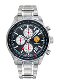 Montre Chronographe Athos 1 Cadran Noir Bracelet Acier A1-100L-668151