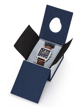 Montre Athos7 668159 Chronographe Noir Cuir Marron