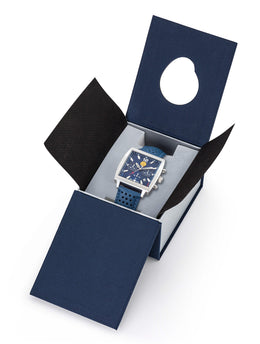 Montre Athos7 668161 Chronographe Cuir Bleu