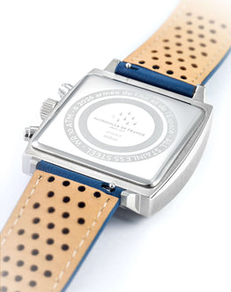 Montre Athos7 668161 Chronographe Cuir Bleu