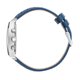 Montre Athos7 668161 Chronographe Cuir Bleu