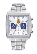 Montre Athos7 668163 Chronographe Acier Gris et Bleu