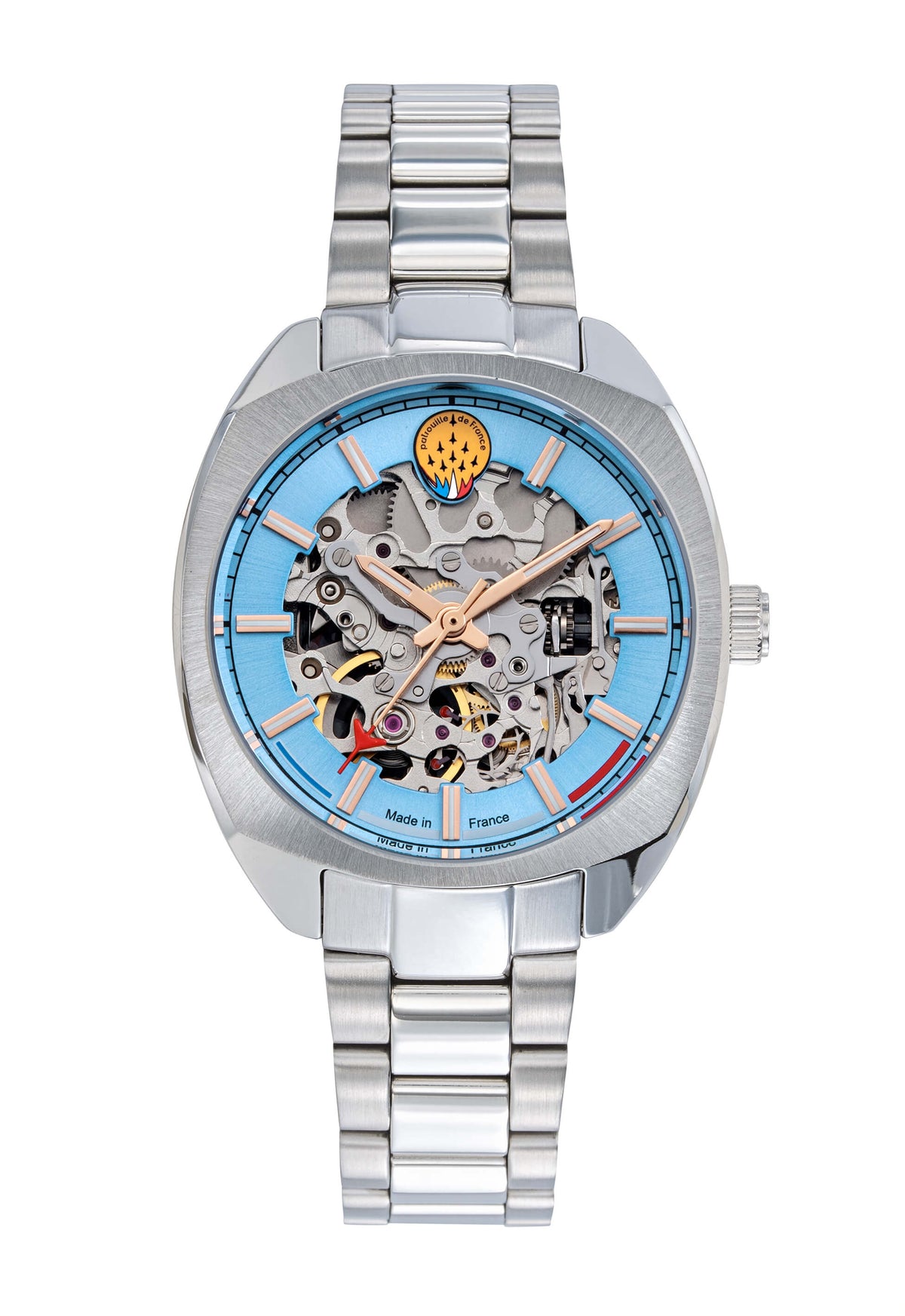 Montre Aviatrice 668801 Automatique Bleu Clair Acier