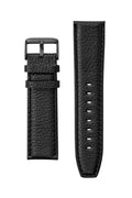 Bracelet Cuir Noir Grainé 24mm