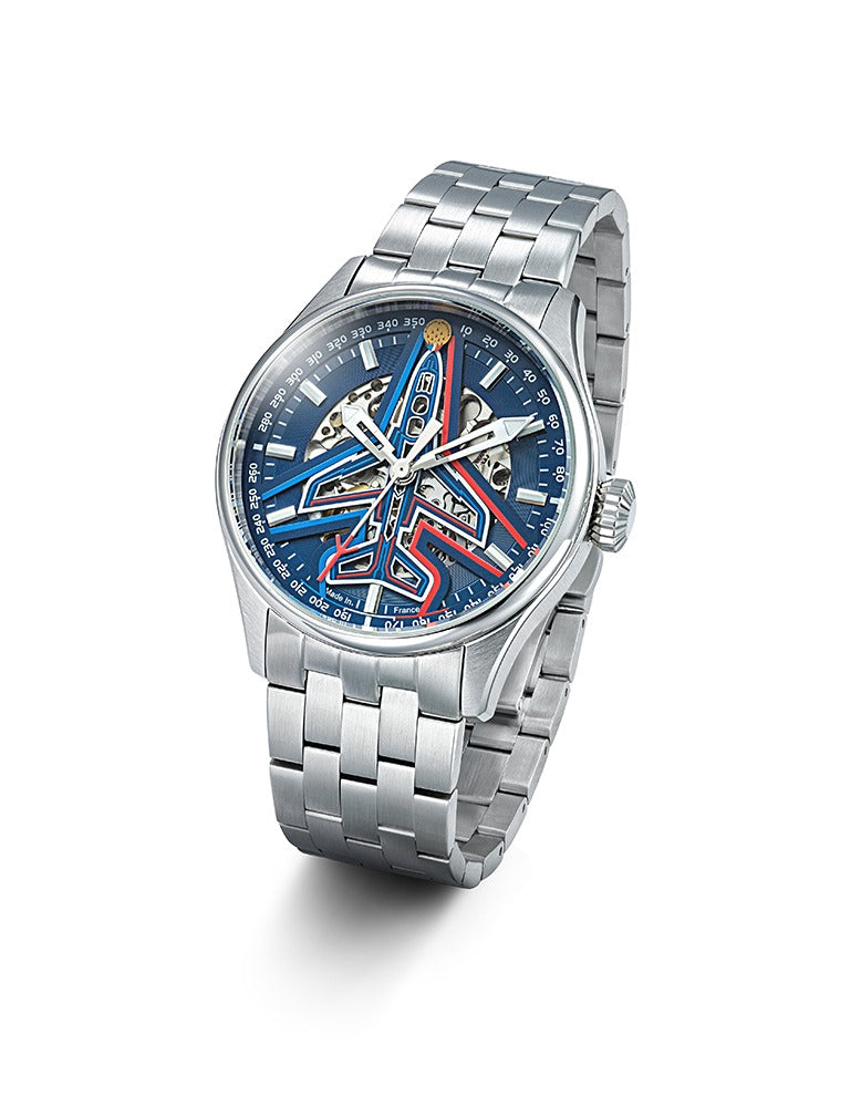 Coffret ATHOS-668911 Automatique Cadran Bleu Bracelet Acier