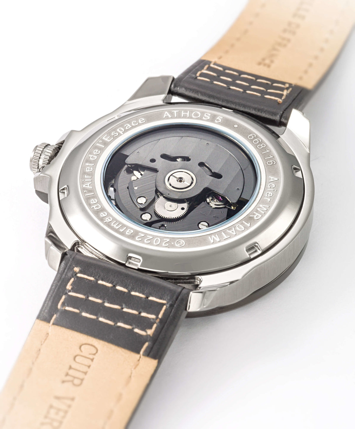 Montre Automatique Cadran et Cuir Noir A5-100PRS-668116