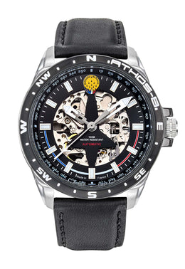 Montre Automatique Cuir Noir A8-100ED-668128
