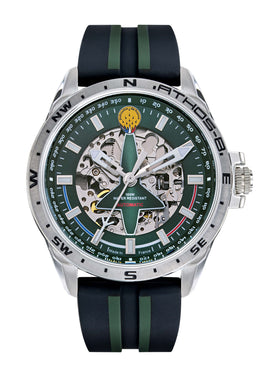 Montre Automatique Cadran Vert Bracelet Silicone A8-100ED-668165