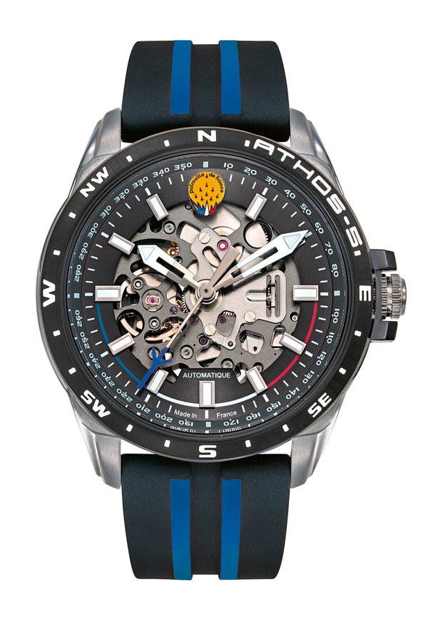 Montre Automatique Silicone Noir et Bleu A5-100PRS-668119