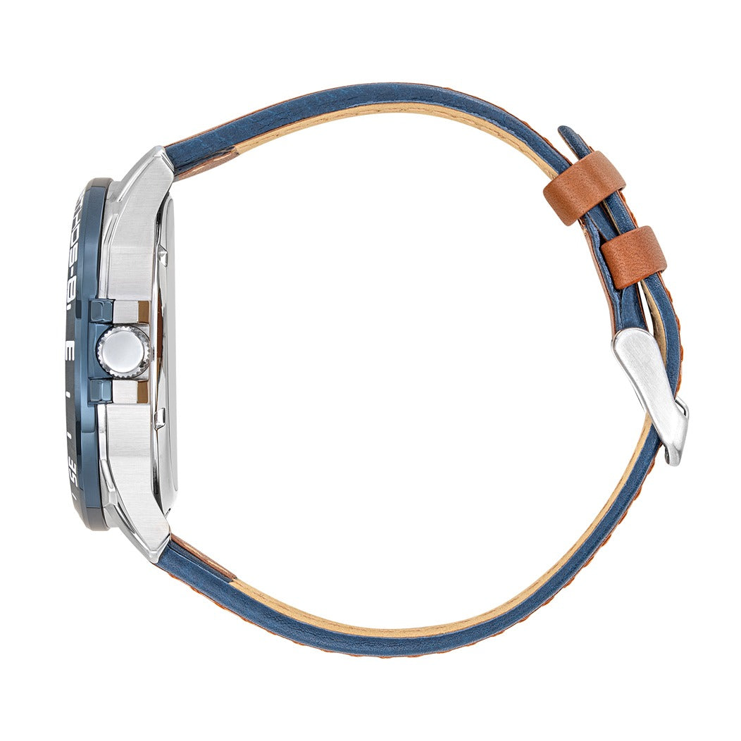 Montre Automatique Cadran Gris Métal Cuir marron A8-100ED-668130